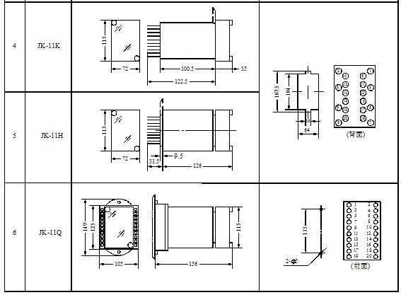 BS-7B外形及安装尺寸图