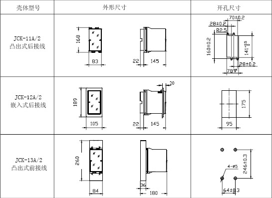 DSJ-12E外形及安装尺寸