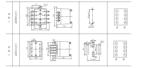 HJS(ZSJ)-10外形尺寸及安装开孔尺寸