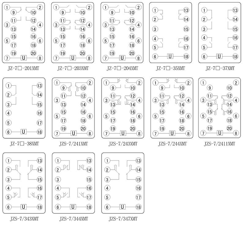 JZS-7/348XMT内部接线图