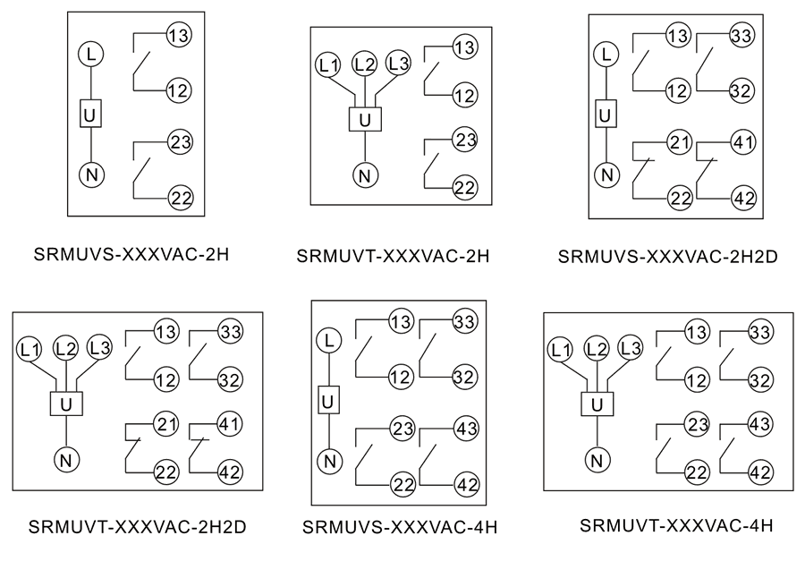 SRMUVT-100VAC-2H内部接线图