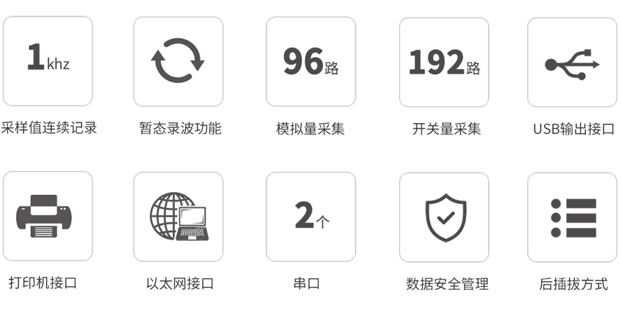 故障录波屏特点